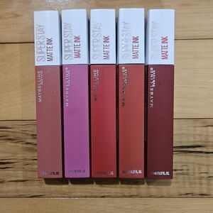 Maybelline SuperStay Matte Ink Liquid Lipstick — Pink, Red, Mauve Set